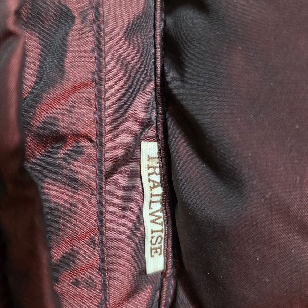 Trailwise Vintage Goose Down Puffer Jacket Maroon Large 70s 80s Gorpcore Coat - Picture 7 of 15